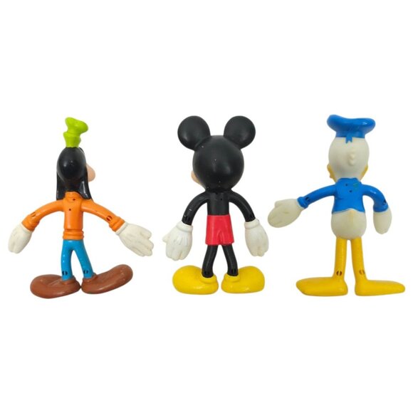 Walt Disney World Kellogg Mickey Mouse Goofy Donald Bendy Vintage 90s Toy Lot - Picture 2 of 8